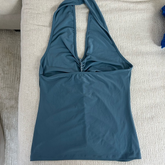 Anthropologie Slate Blue Halter Top - Picture 3 of 4